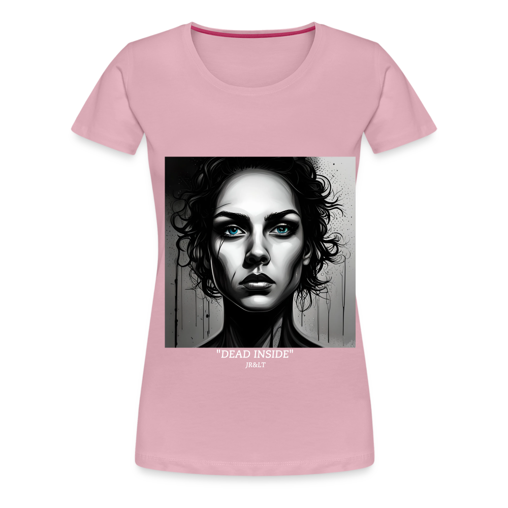 "DEAD INSIDE" WOMEN'S PREMIUM T-SHIRT - rose shadow