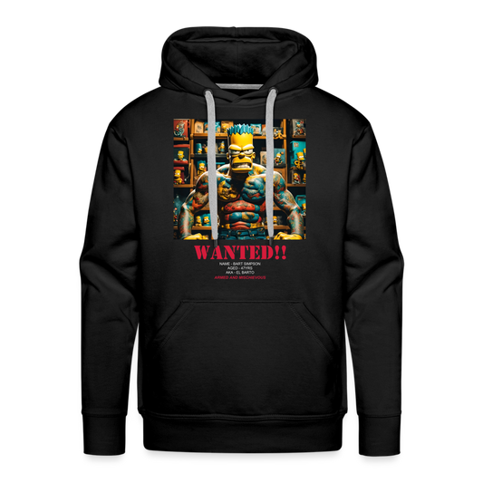 "WANTED" MEN'S HOODIE - black