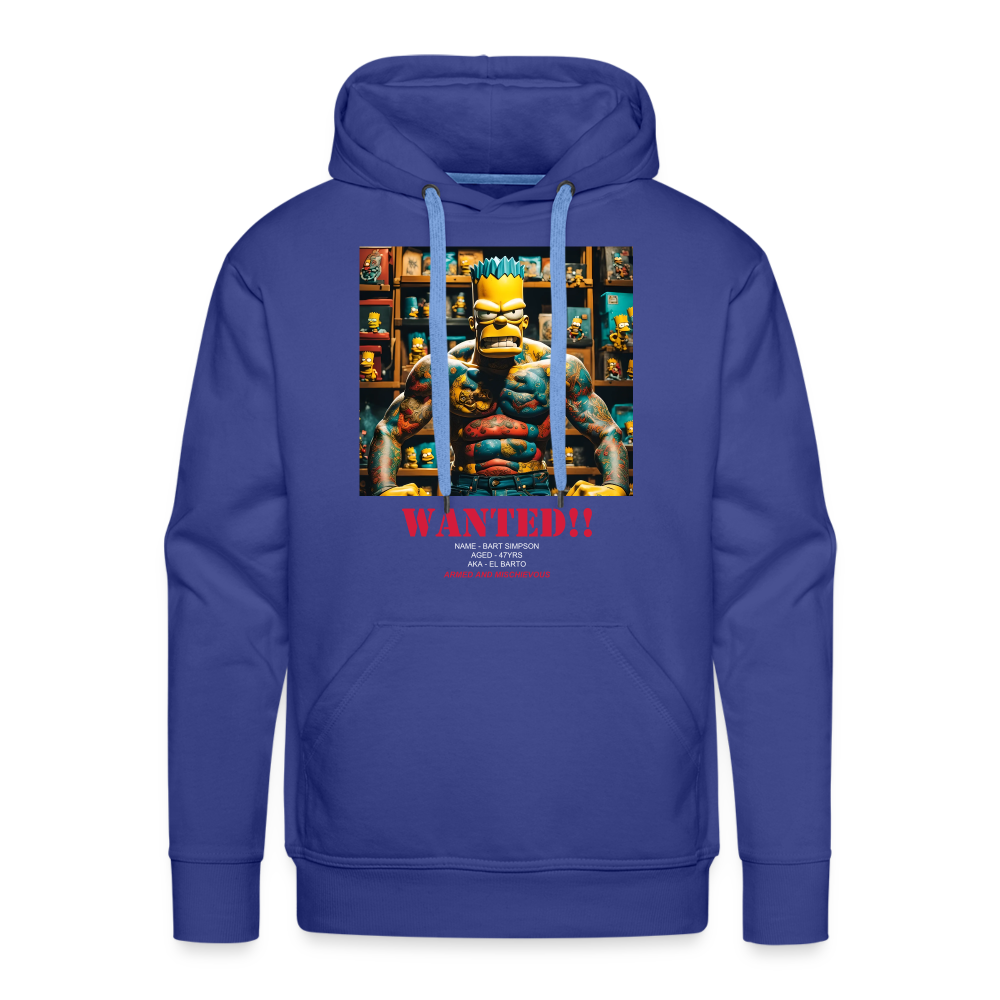 "WANTED" MEN'S HOODIE - royal blue