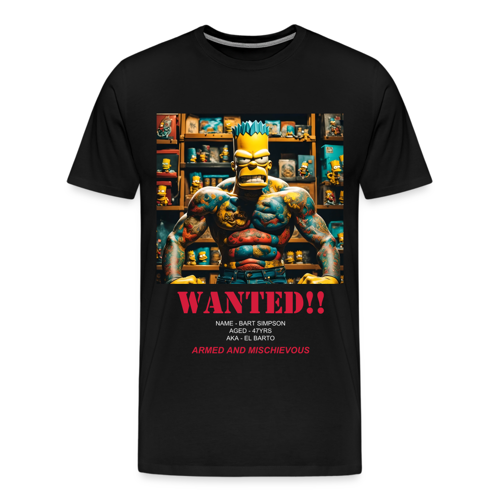 "WANTED" MEN'S T-SHIRT - black