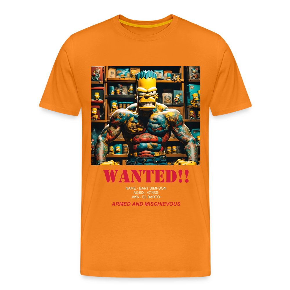 "WANTED" MEN'S T-SHIRT - orange