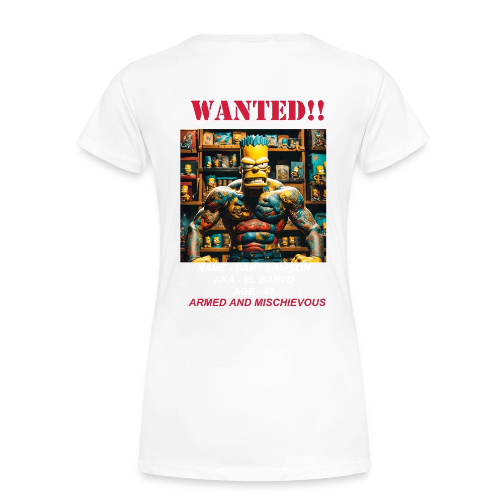 "WANTED" WOMEN'S T-SHIRT - white