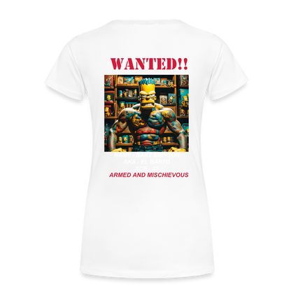 "WANTED" WOMEN'S T-SHIRT - white