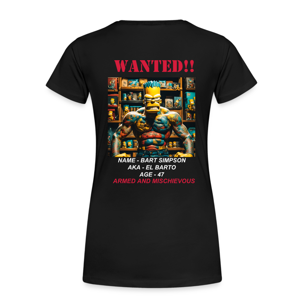 "WANTED" WOMEN'S T-SHIRT - black