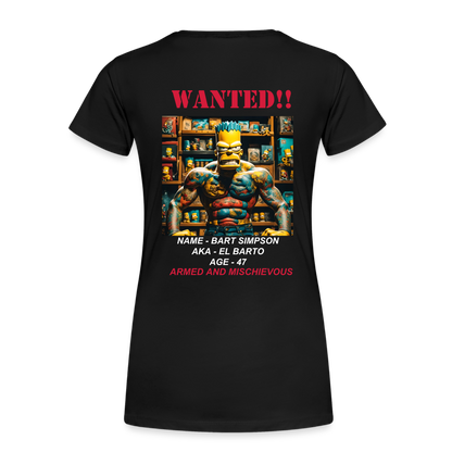 "WANTED" WOMEN'S T-SHIRT - black