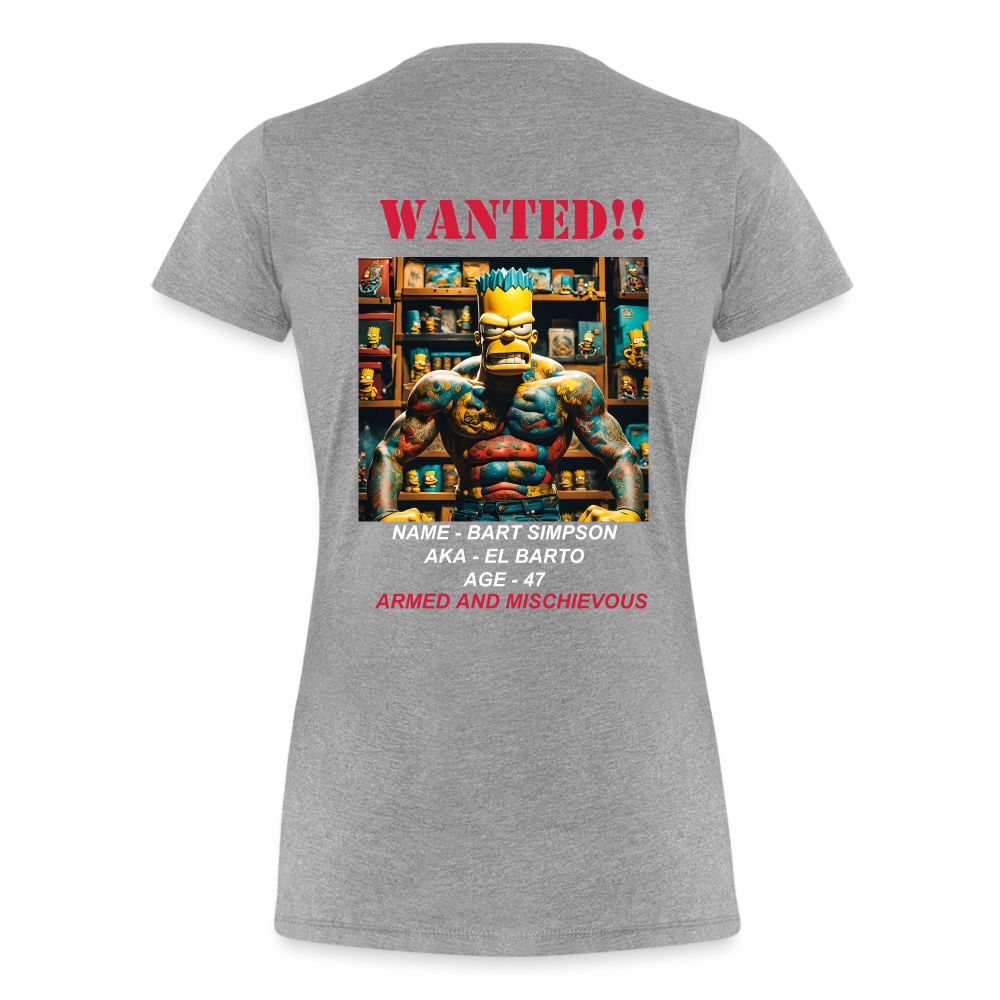 "WANTED" WOMEN'S T-SHIRT - heather grey