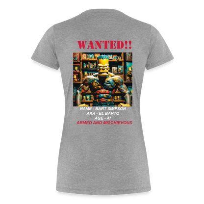 "WANTED" WOMEN'S T-SHIRT - heather grey