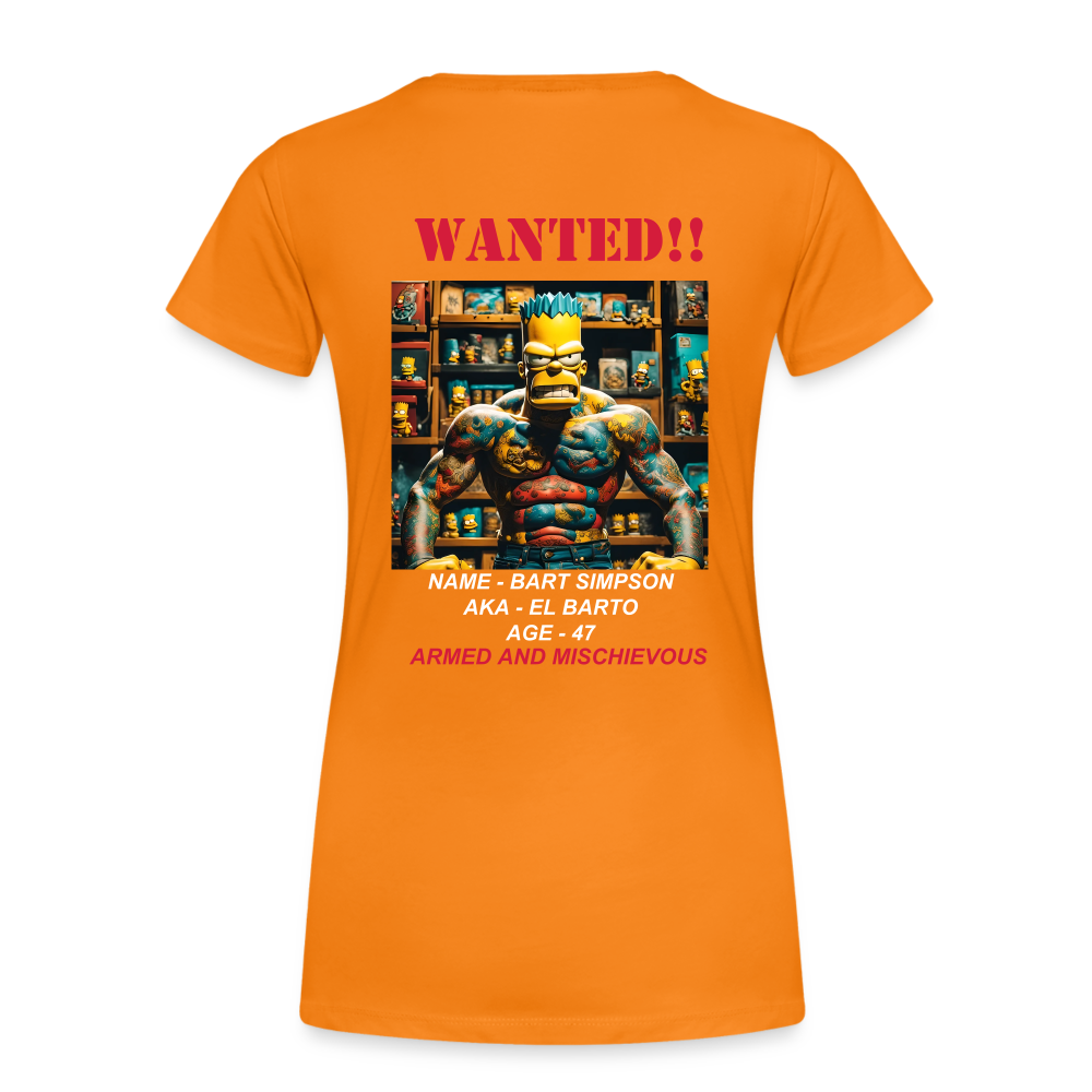 "WANTED" WOMEN'S T-SHIRT - orange