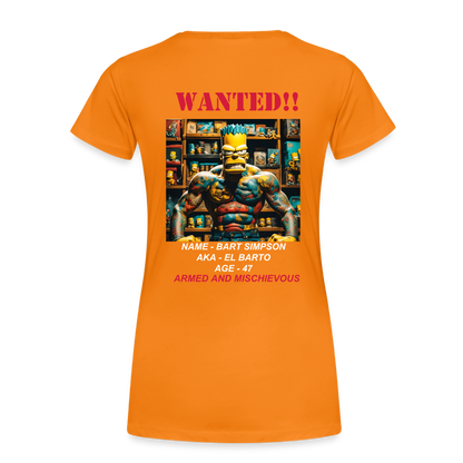 "WANTED" WOMEN'S T-SHIRT - orange