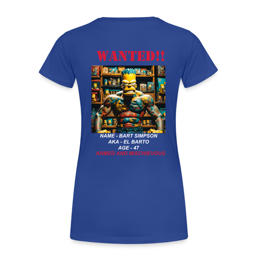 "WANTED" WOMEN'S T-SHIRT - royal blue