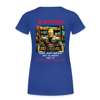 "WANTED" WOMEN'S T-SHIRT - royal blue