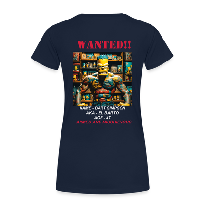 "WANTED" WOMEN'S T-SHIRT - navy