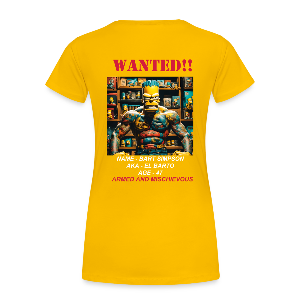 "WANTED" WOMEN'S T-SHIRT - sun yellow