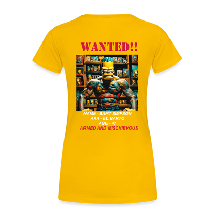 "WANTED" WOMEN'S T-SHIRT - sun yellow