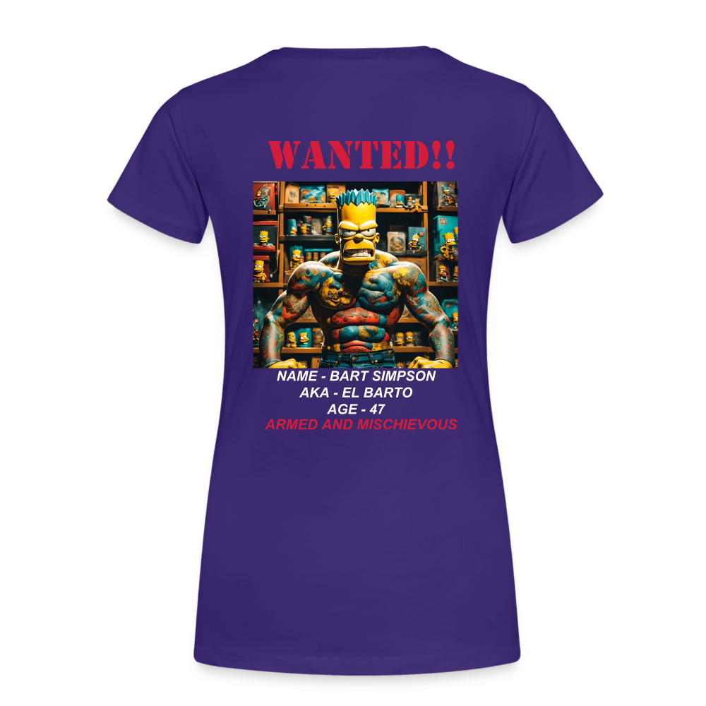 "WANTED" WOMEN'S T-SHIRT - purple