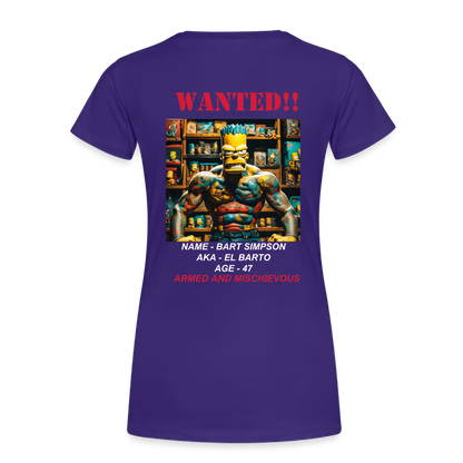 "WANTED" WOMEN'S T-SHIRT - purple