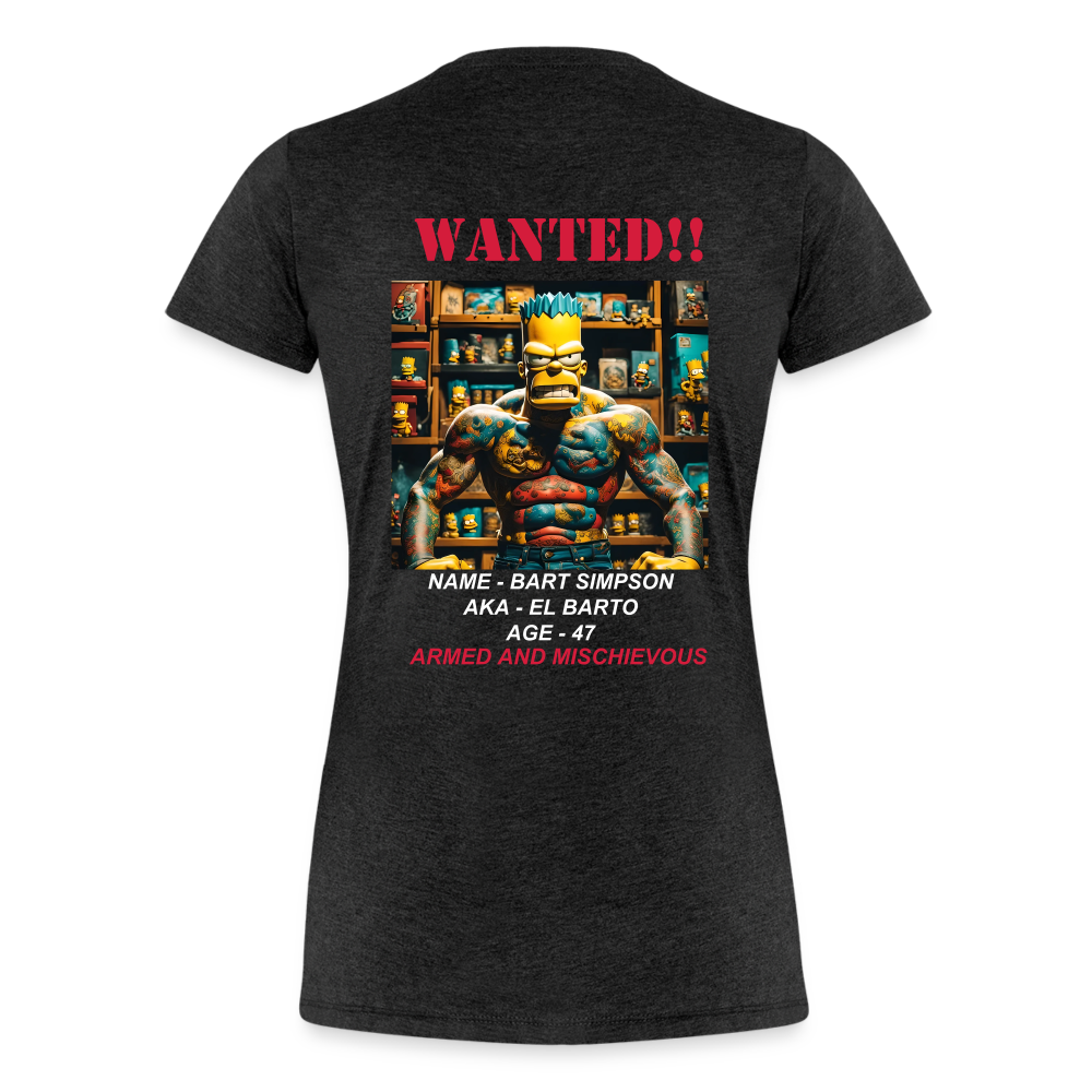 "WANTED" WOMEN'S T-SHIRT - charcoal grey