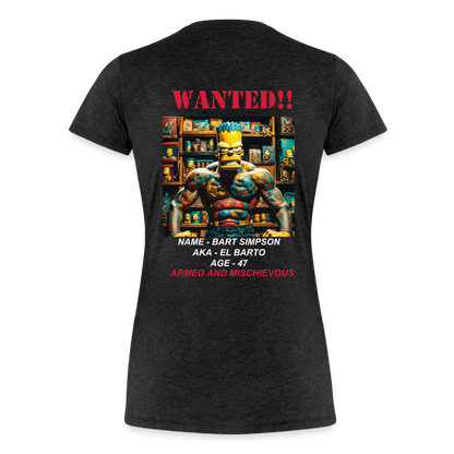 "WANTED" WOMEN'S T-SHIRT - charcoal grey