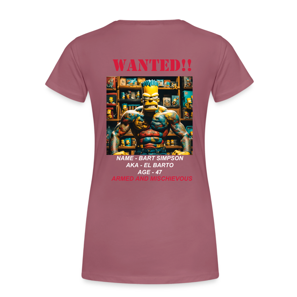 "WANTED" WOMEN'S T-SHIRT - mauve