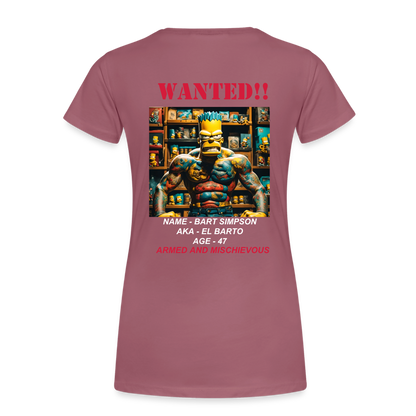 "WANTED" WOMEN'S T-SHIRT - mauve