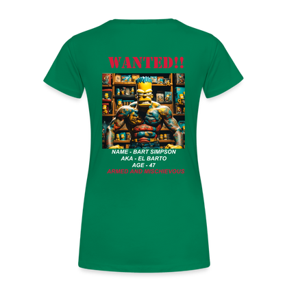 "WANTED" WOMEN'S T-SHIRT - kelly green