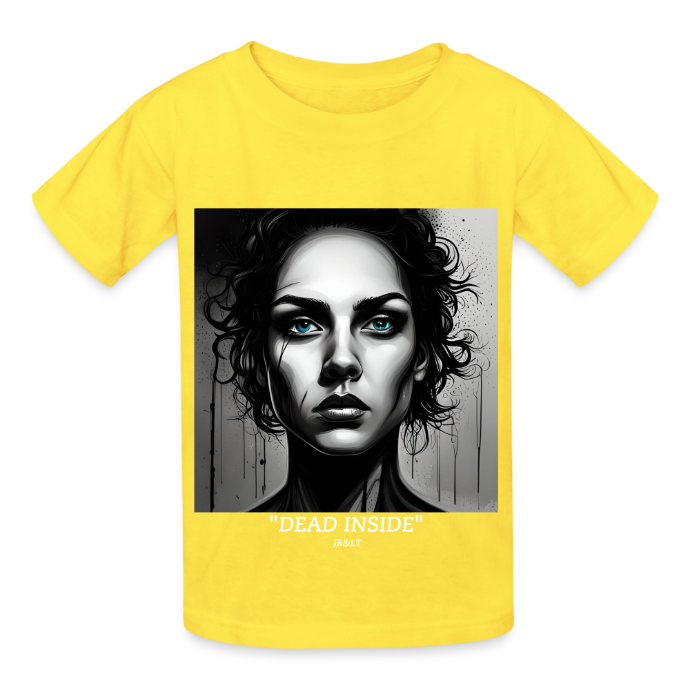 "DEAD INSIDE" CHILDREN'S T-SHIRT - yellow