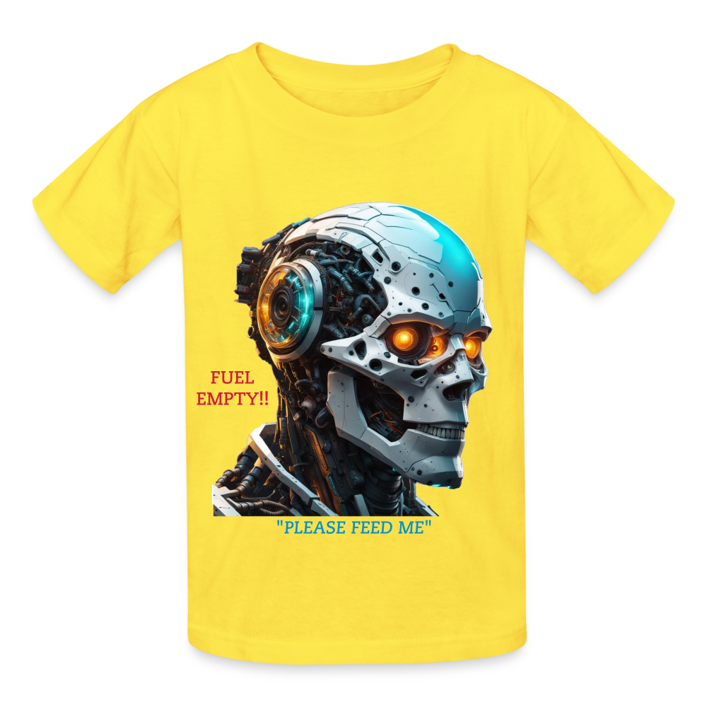 "FUEL EMPTY" CHILDREN'S T-SHIRT - yellow