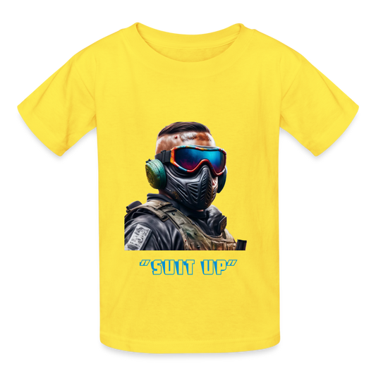 "SUIT UP" CHILDREN'S T-SHIRT - yellow