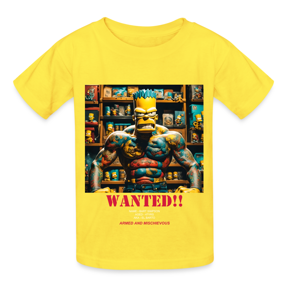 "WANTED" CHILDREN'S T-SHIRT - yellow