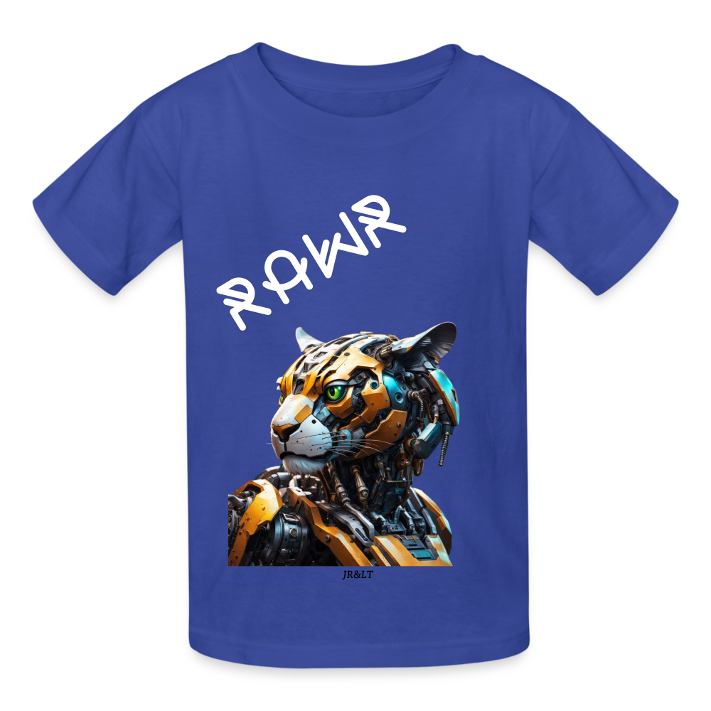 ( ROBO CAT) RAWR - KIDS T-SHIRT - royal blue