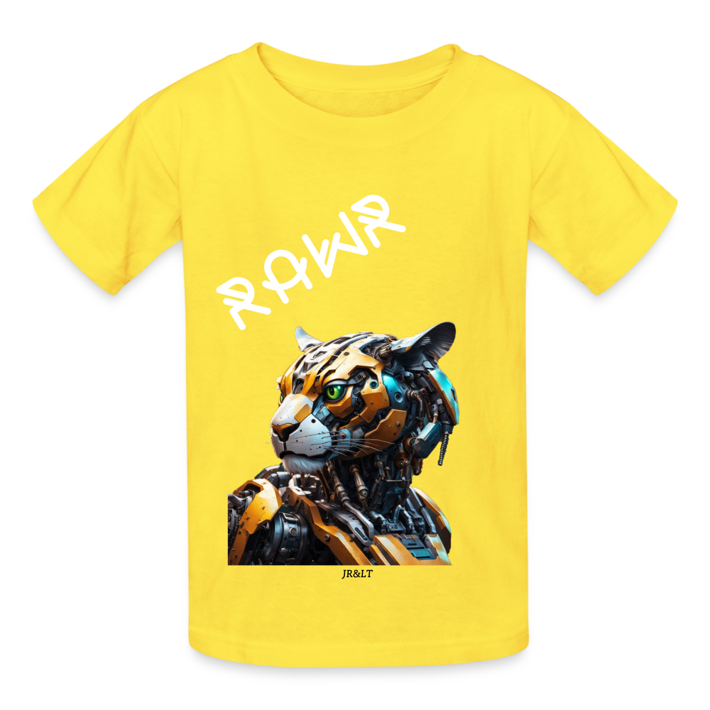 ( ROBO CAT) RAWR - KIDS T-SHIRT - yellow