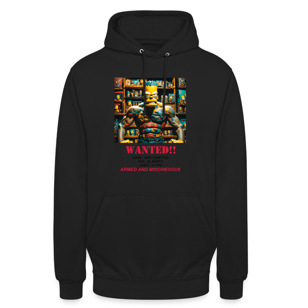 "WANTED" WOMEN'S HOODIE - black