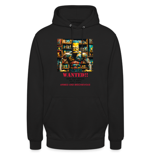 "WANTED" WOMEN'S HOODIE - black