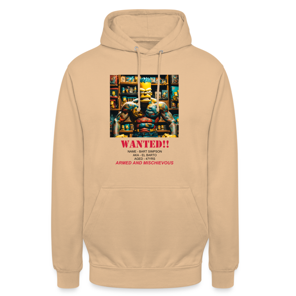 "WANTED" WOMEN'S HOODIE - peach