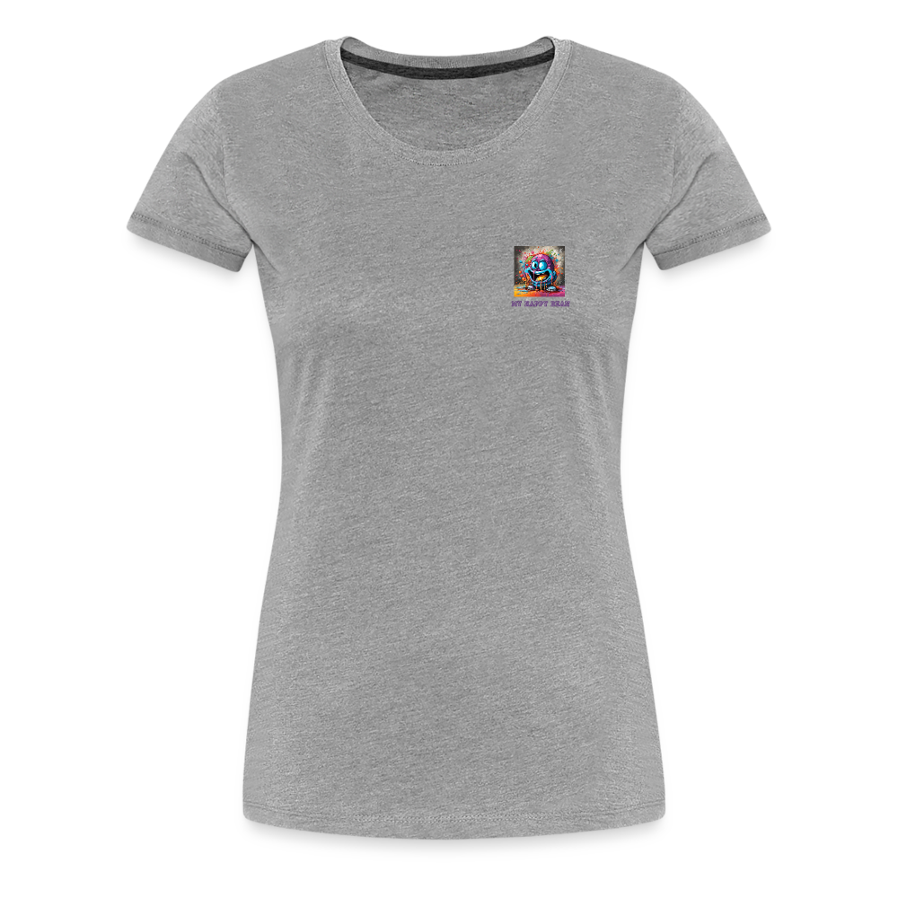 ( FLIK ) MY HAPPY BEAN - WOMEN'S PREMIUM T-SHIRT - heather grey