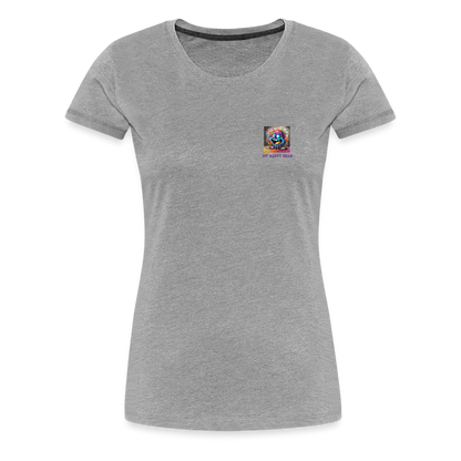 ( FLIK ) MY HAPPY BEAN - WOMEN'S PREMIUM T-SHIRT - heather grey