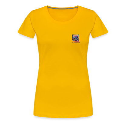 ( FLIK ) MY HAPPY BEAN - WOMEN'S PREMIUM T-SHIRT - sun yellow