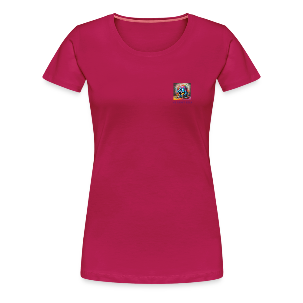 ( FLIK ) MY HAPPY BEAN - WOMEN'S PREMIUM T-SHIRT - dark pink