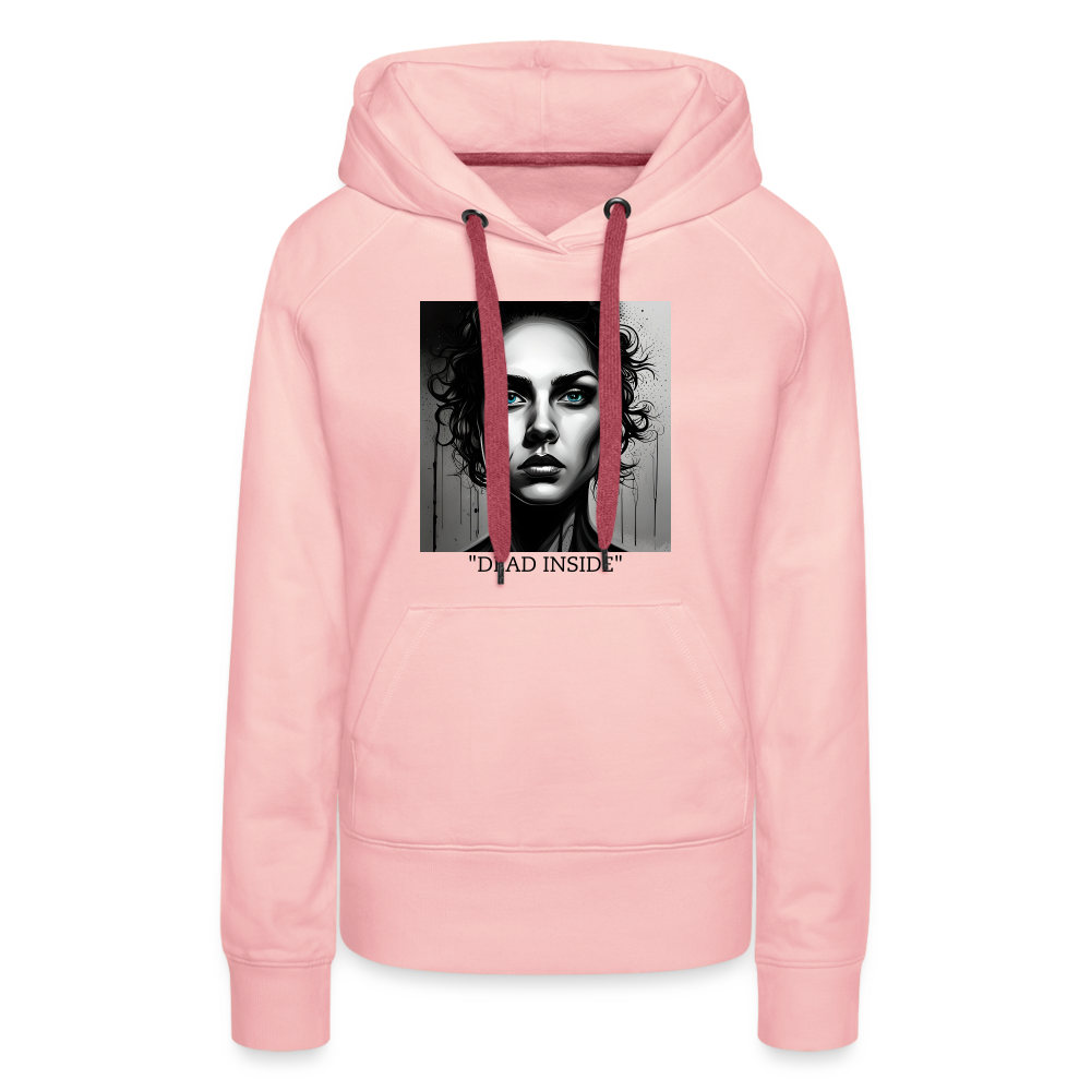 "DEAD INSIDE" WOMEN'S HOODIE - crystal pink