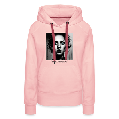 "DEAD INSIDE" WOMEN'S HOODIE - crystal pink