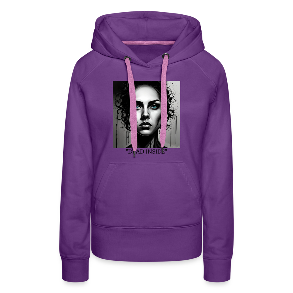 "DEAD INSIDE" WOMEN'S HOODIE - purple