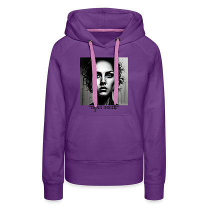 "DEAD INSIDE" WOMEN'S HOODIE - purple