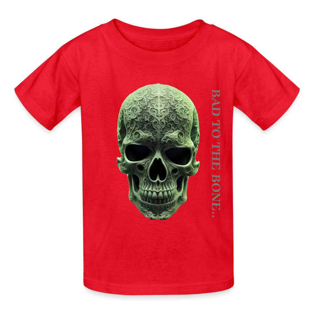 BAD TO THE BONE!! CHILDREN'S  T-SHIRT - red