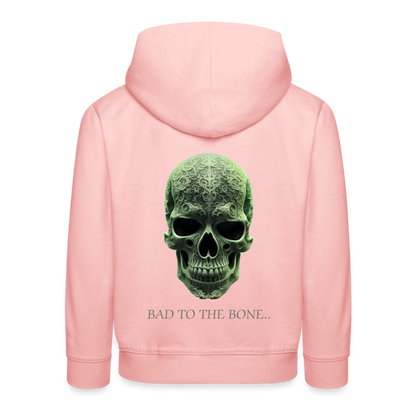 BAD TO THE BONE!! CHILDREN'S HOODIE - crystal pink