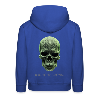 BAD TO THE BONE!! CHILDREN'S HOODIE - royal blue