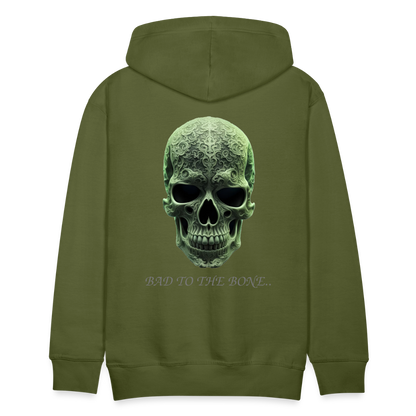 BAD TO THE BONE!! MEN'S HOODIE - olive green