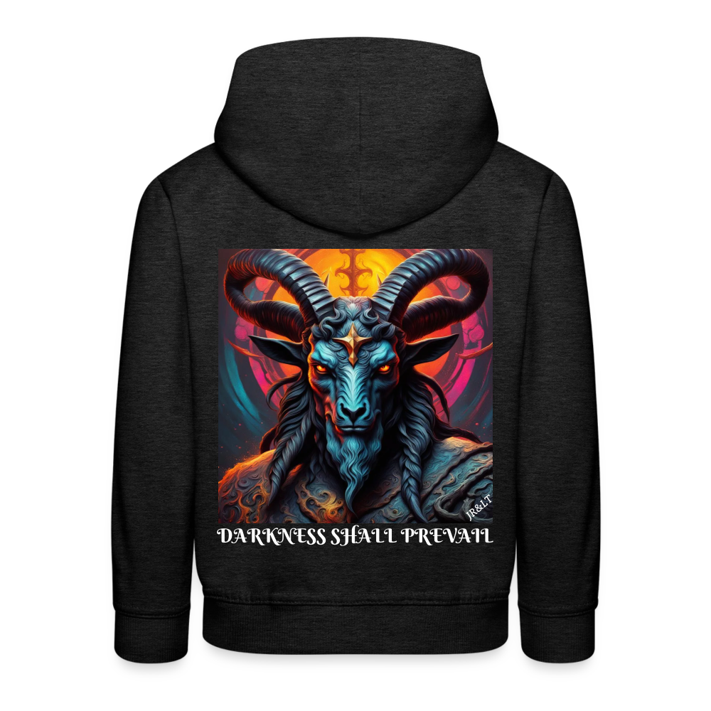 BAPHOMET!! CHILDREN'S HOODIE - charcoal grey