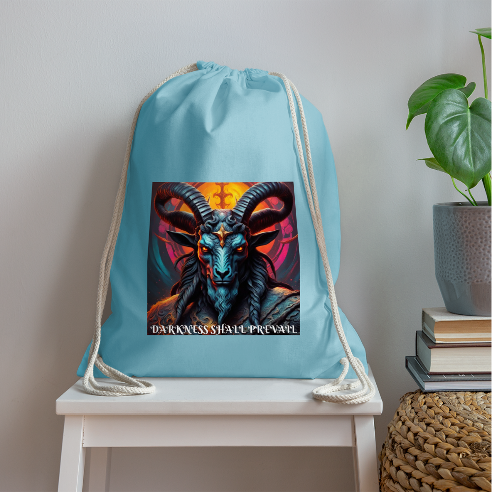 BAPHOMET!! DRAW STRING BAG - aqua