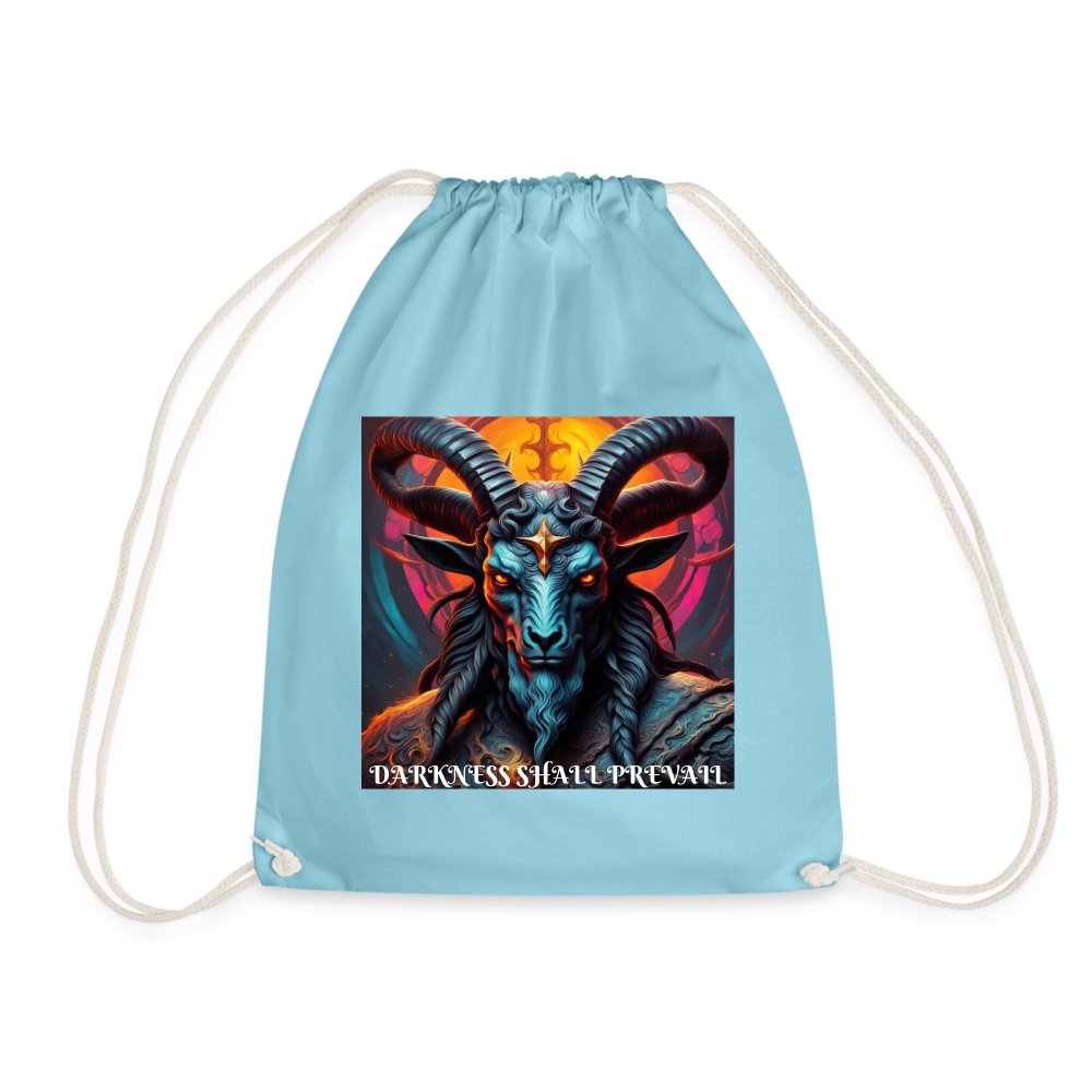 BAPHOMET!! DRAW STRING BAG - aqua