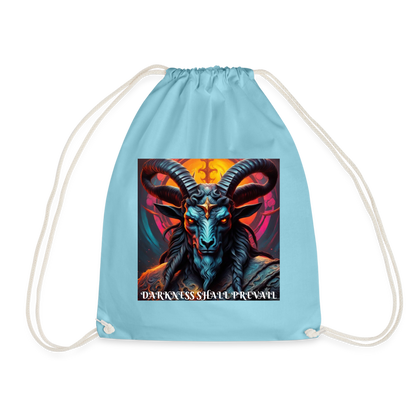 BAPHOMET!! DRAW STRING BAG - aqua